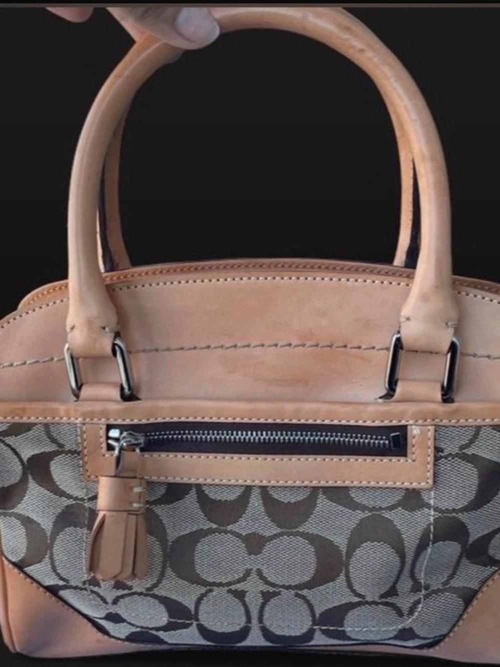 Mini Coach Signature Satchel Bag 🤎